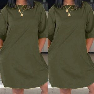 Green comfy everyday Dress